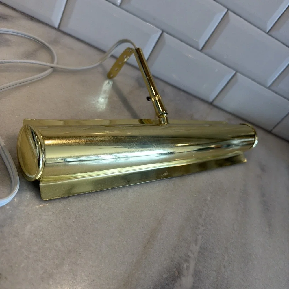 Vintage Gold Tone Art Light 14in Double Bulb ES003